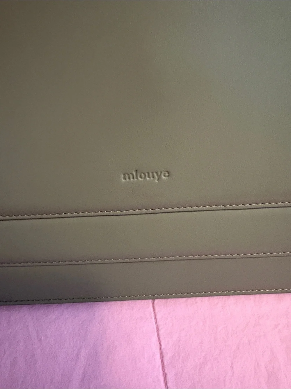 Mlouye Business Bag - Taupe Earth Color Computer Tote Purse Leather